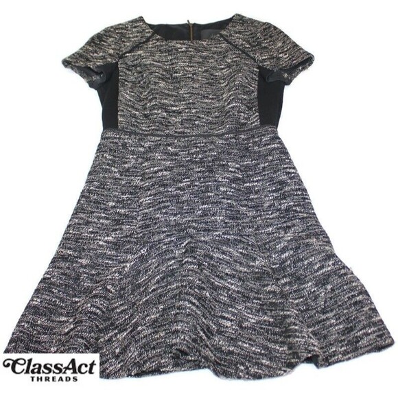 J.CREW Dresses & Skirts - J. Crew tweed cap sleeve sheath dress Cotton Blend Zip Back size 0